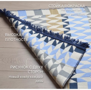 Декоративный коврик 100x200 см, безворсовый, Турция