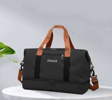 Сумка Travel полиэстер черный, коричневый 20 л