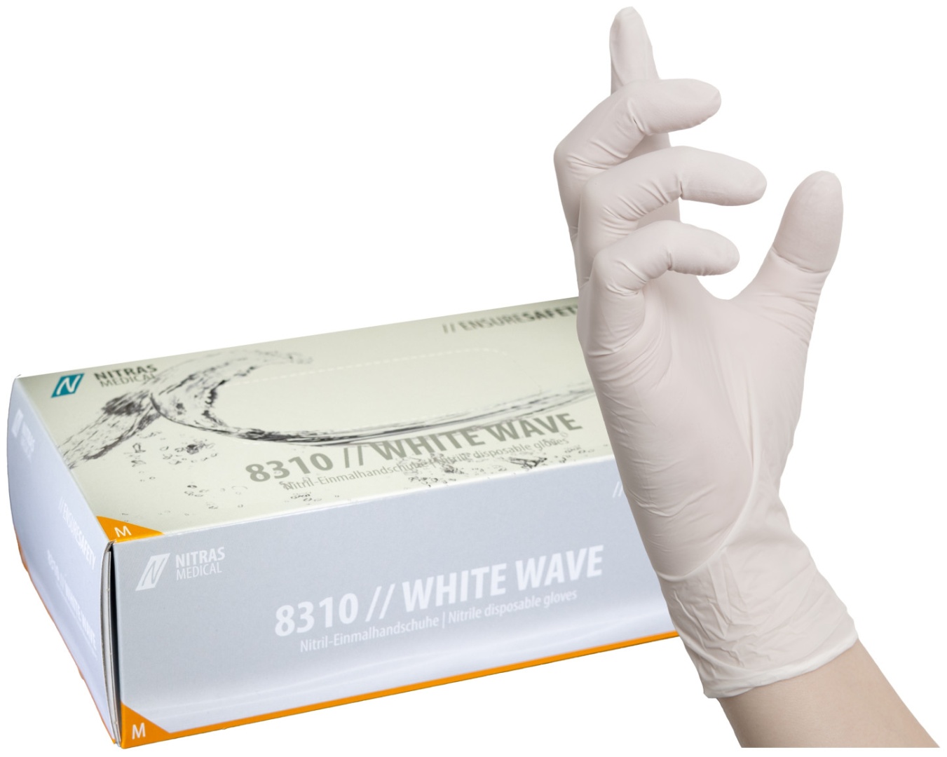 Nitras Medical перчатки 8310 белый 100 шт