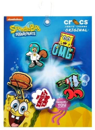 Crocs джиббитсы мультфильм Sponge Bob 5 шт