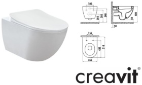 Creavit унитаз FE322-11CB00E-0000, санфарфор
