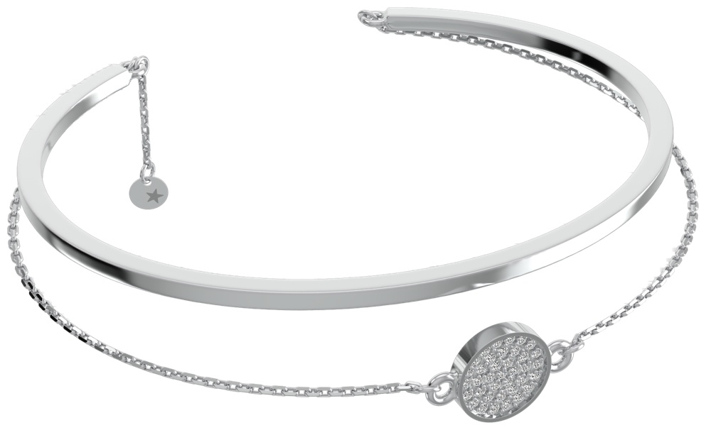 Lucente Silver ZO-0640027_18 длина 18 см, вес 5.58 г серебро, плетение отсутствует