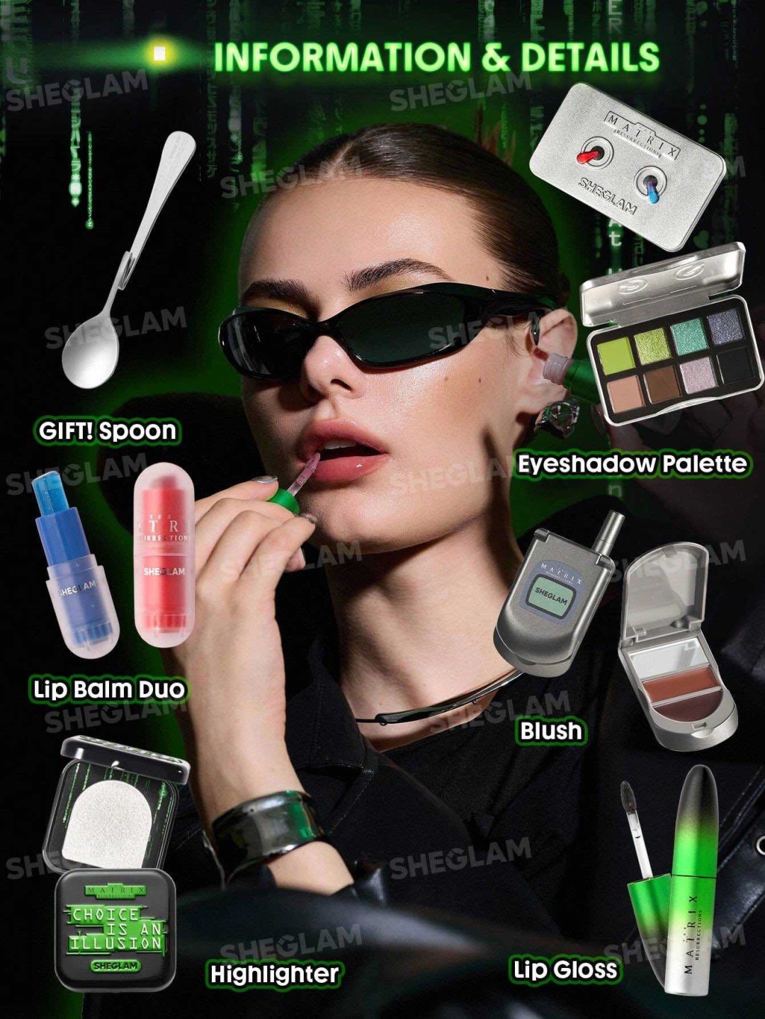 SHEGLAM MATRIX МАТРИЦА набор декоративной косметики для женщин