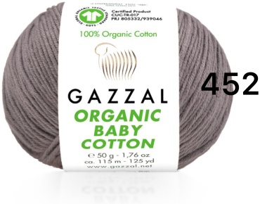 Моток Gazzal Organic Baby Cotton 452, 50 г 115 м