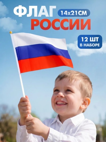 Флаг Россия 30x14 см