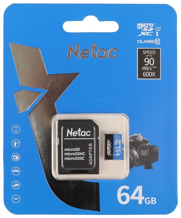 Карта памяти Netac P500 Standart NT02P500STN-064G-R 64 Гб