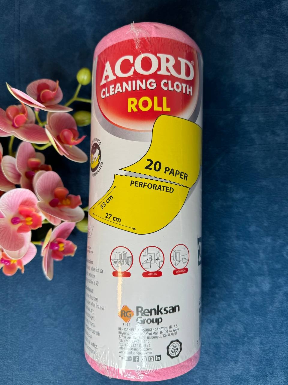 Тряпка универсальная Acord 415 20 шт, вискоза, полиэстер