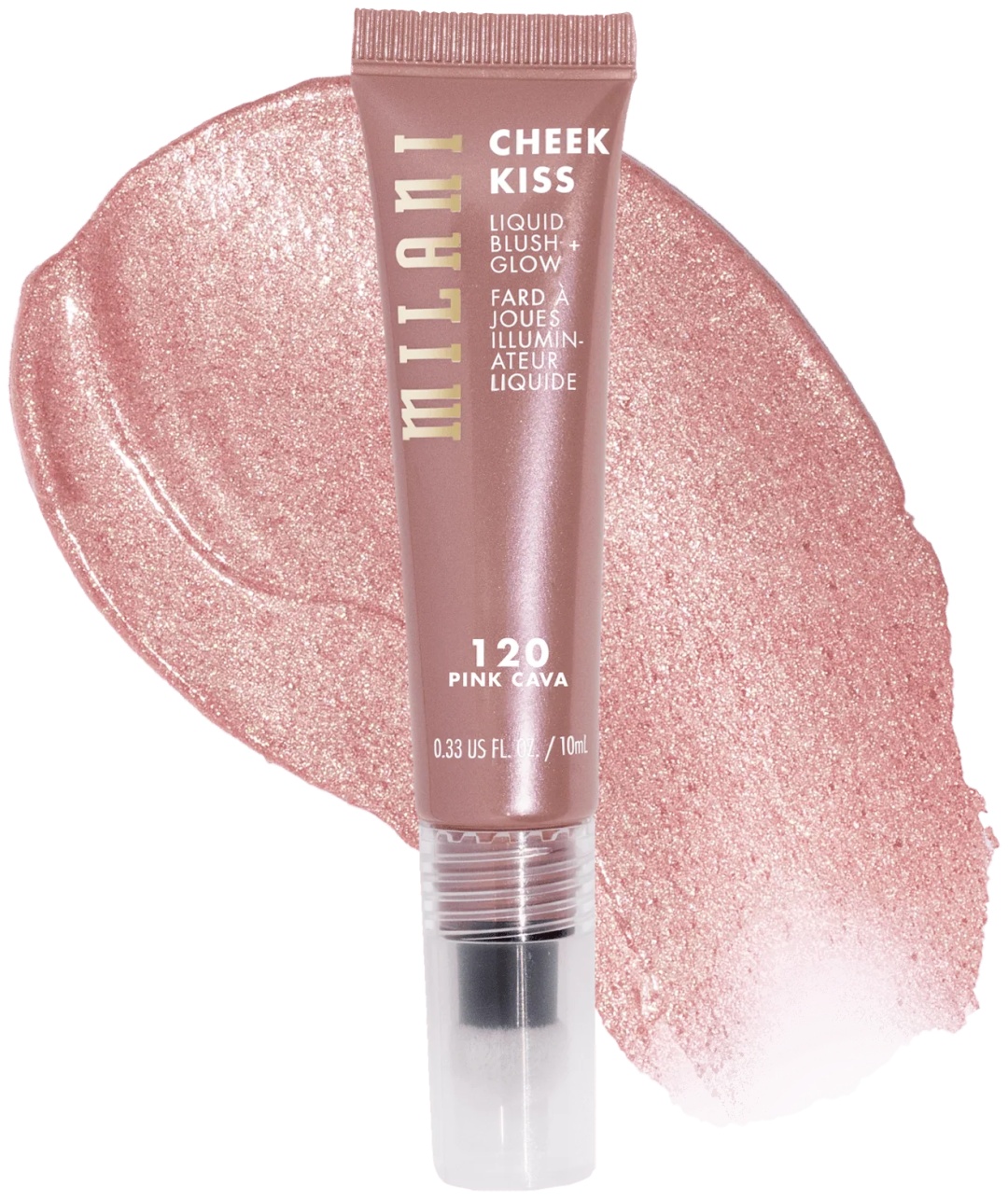 Milani Cosmetics Жидкие румяна с хайлайтером Cheek Kiss Blush + Glow румяна 120 Pink Cava