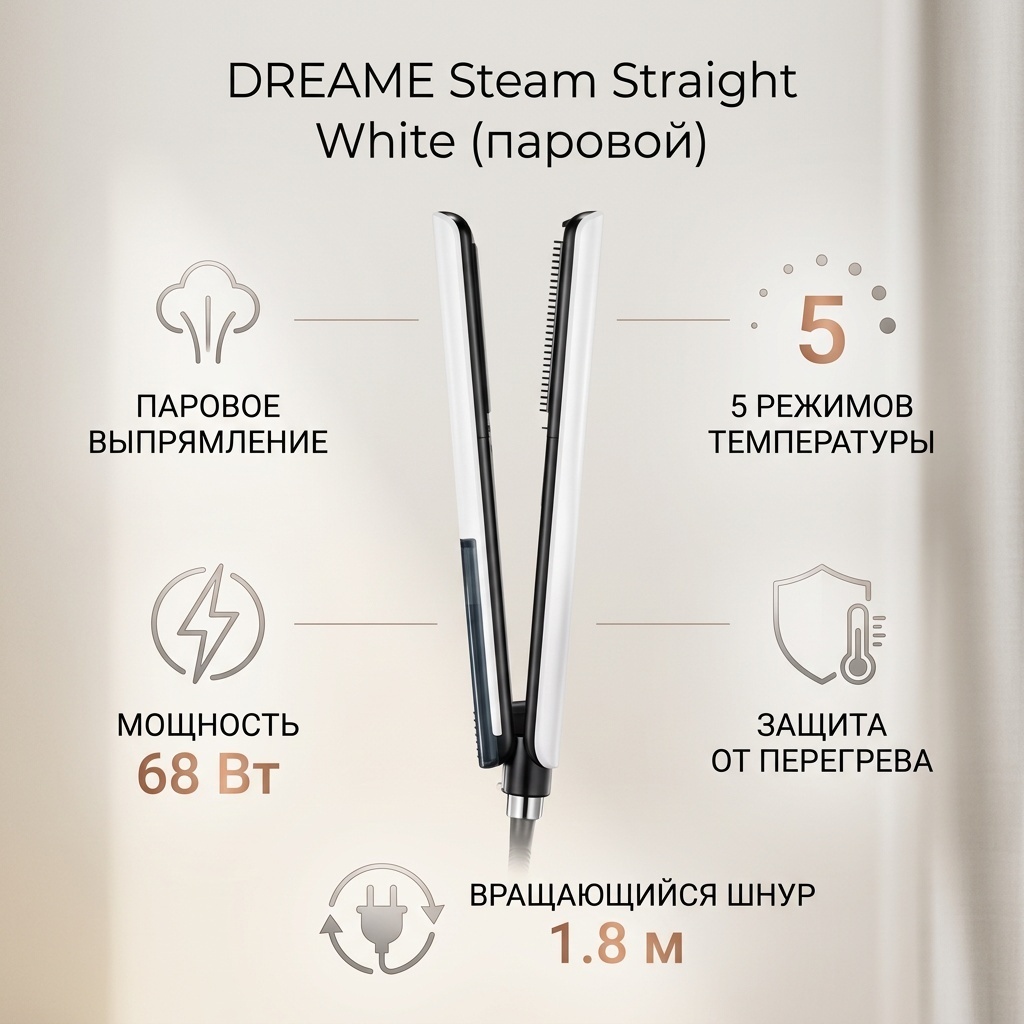 DREAME Steam Straight White (паровой) утюжок