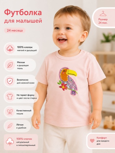 Футболка розовый