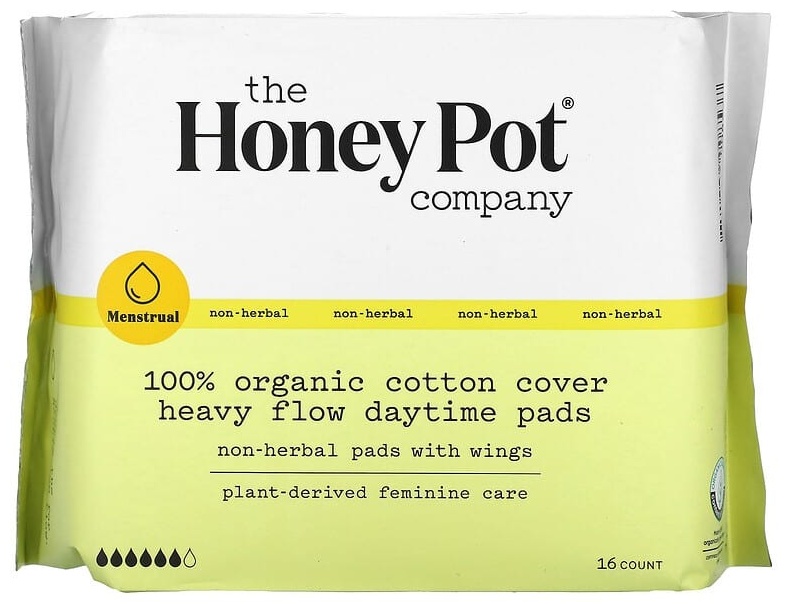 The Honey Pot Company прокладки Non-Herbal Pads With Wings 16 шт