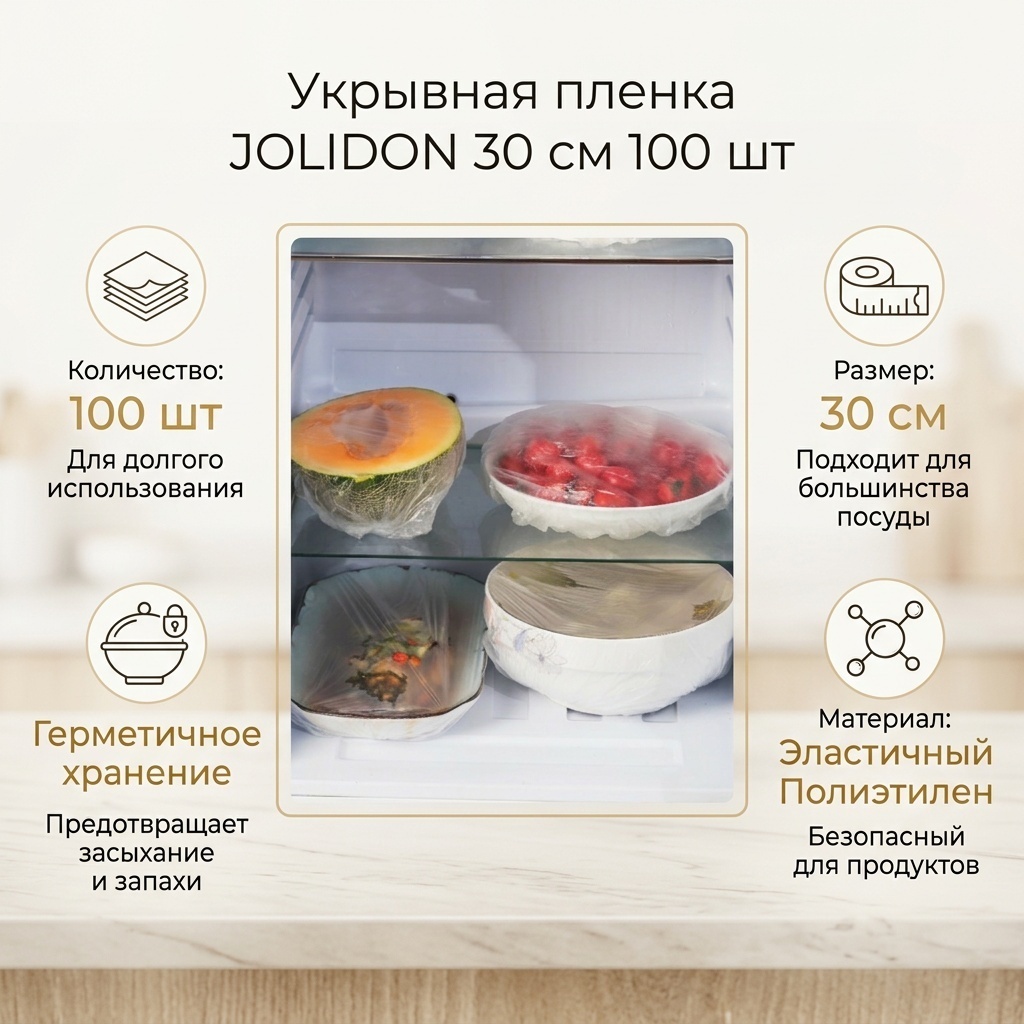 Пленка укрывная JOLIDON полиэтилен 30 см 100 шт