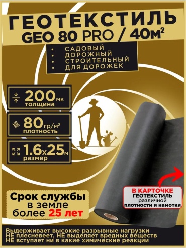 Укрывной материал бонд_80_1,6х25/40м2, спанбонд
