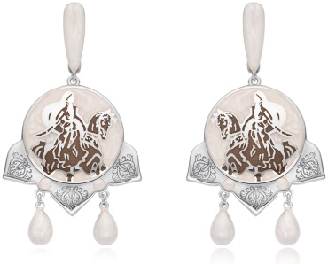 Серьги KHANS 1900 S вес 13 г серебро, эмаль