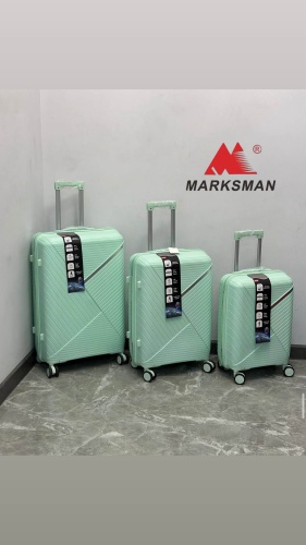 Комплект чемоданов Marksman BS-железная вставка" полипропилен 220 л мятный