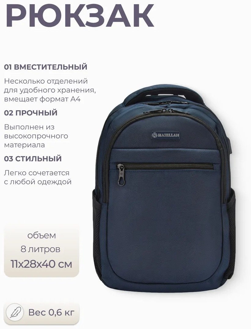 Комплект полиэстер синий