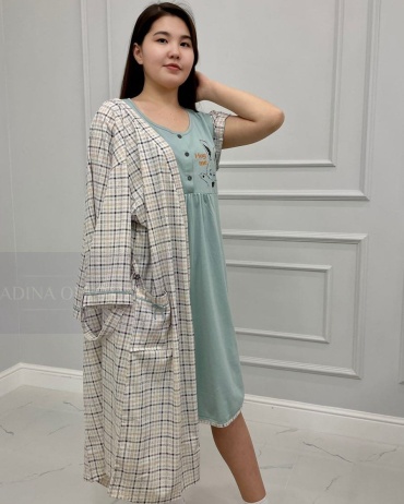 Комплект ZERE Homewear бирюзовый, бежевый