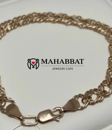 Mahabbat 13315777 длина 18 см, вес 3.5 г золото, плетение бисмарк