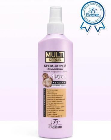 Floresan Hair+ professional 15 в 1 несмываемый крем-спрей 200 мл