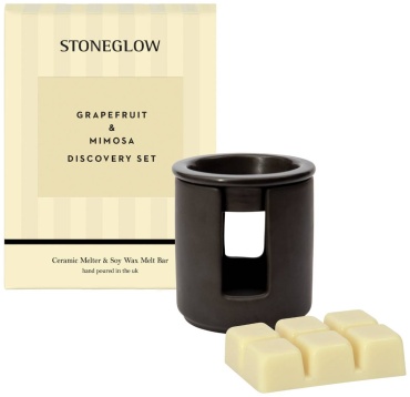 Stoneglow Керамическая аромалампа + воск черный