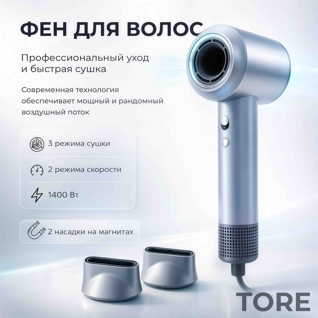 TORE AirFlow X9 Pro фен голубой