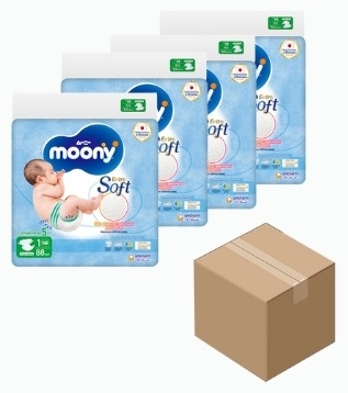 Подгузники Moony Newborn NB, 352 шт