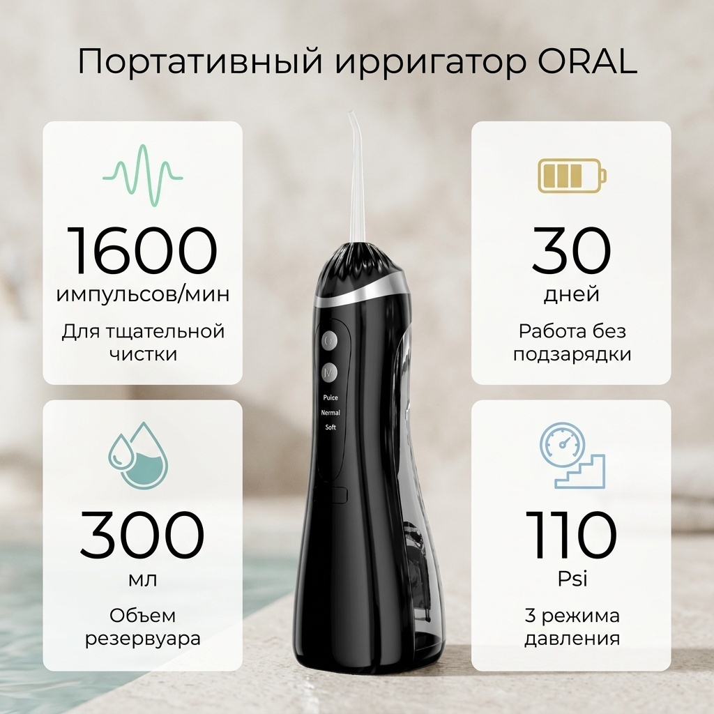 Oral Irrigator ирригатор импульсный, портативный