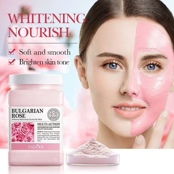 Маска для лица SADOER альгинатная Rose Whitening and Moisturizing Soft Mask Powder Отбеливающая и увлажняющая мягкая маска 500 г