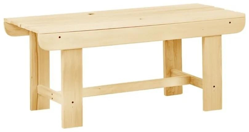 Скамейка без спинки 100 см дерево, макс.нагрузка: 160 кг