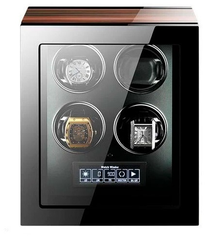 Шкатулка Z6204 4 отделений, черный, коричневый