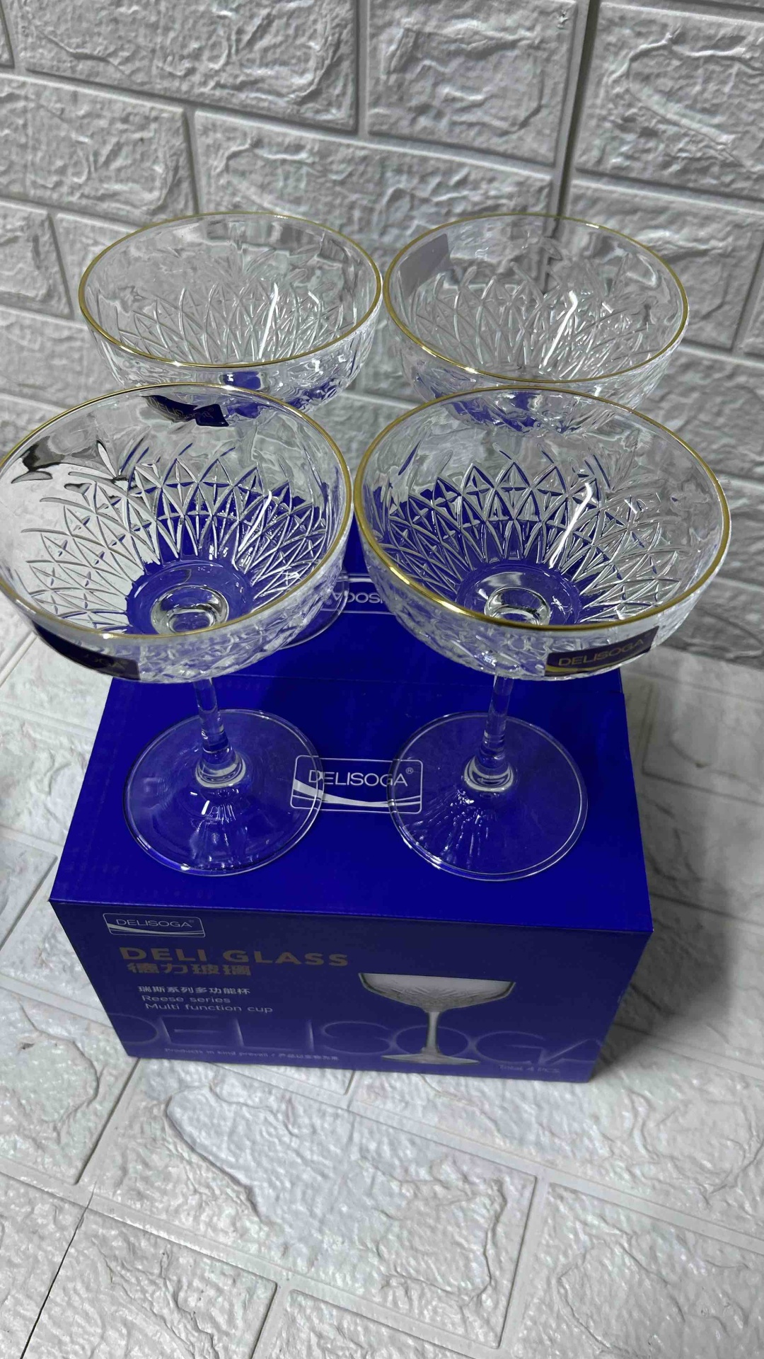 Delisoga креманка SML Goods фигурная 4 шт, стекло