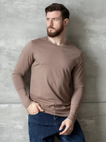 Лонгслив JB casual коричневый