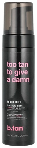 B.tan Too Tan to Give A Damn, Insanely Dark, 200 мл мусс для тела 200 мл