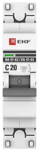 EKF автоматический выключатель 1P 20 A, 4.5 кА, 230 В