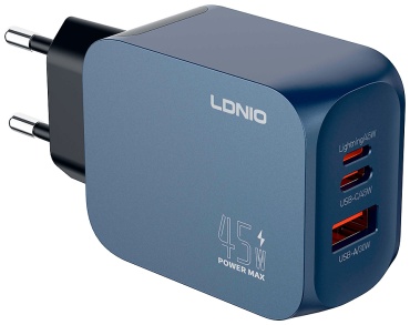 LDNIO Q6 USB Type-C, USB 45 Вт синий