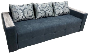 Диван Nurjol 01 Home N01H00, 220х69 см, обивка велюр, серый