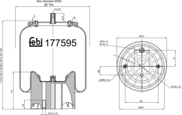 FEBI BILSTEIN пневмобаллон 137 5396