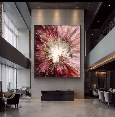 3D-картина Розовый абстракт в раме DAKEAKIM 140x80 см