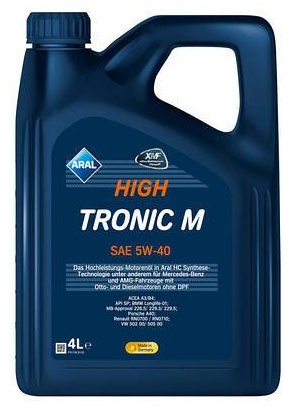 Синтетическое ARAL HIGH TRONIC M 5W-40 4 л