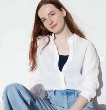 Рубашка Uniqlo белый