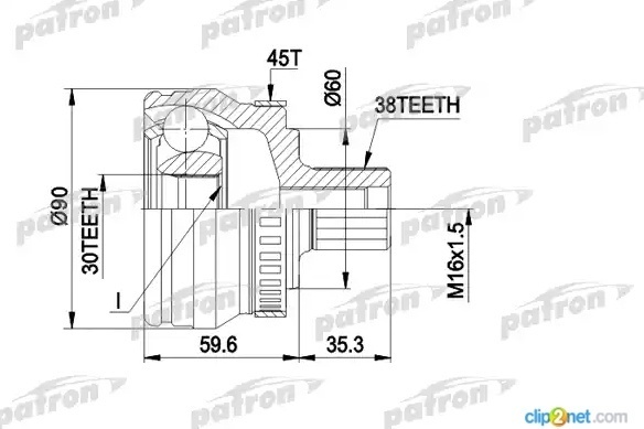 PATRON шрус наружный PCV1377