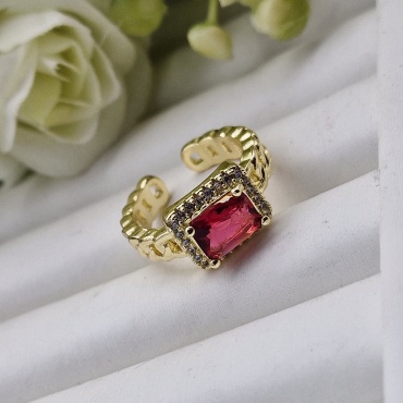 Кольцо Fashion Jewelry размер регулируемый бижутерный сплав, стразы