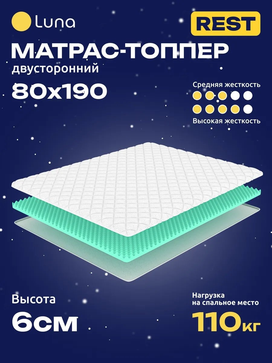 Luna Inc наматрасник на резинке 4640216404498 80x190, жаккард