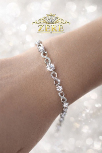 ZERE 210122 длина 19 см, вес 10 г серебро, плетение фантазийное
