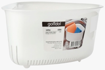 Корзина для мойки Gondol G-506 белый 21x21 см