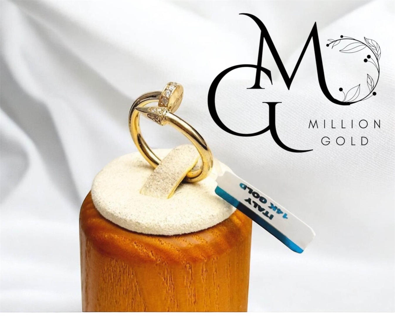 MILLION GOLD KES вес 1.6 г золото, фианит