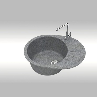Кухонная мойка Marrbaxx T010Q008 57.5х44х21.5 см, искусственный камень, тон серый