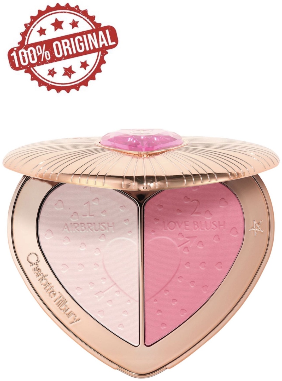 Пудра Charlotte Tilbury Airbrush Flawless Finish Brightening and Blush Powder Palette сухая Pillow talk светло-бежевый
