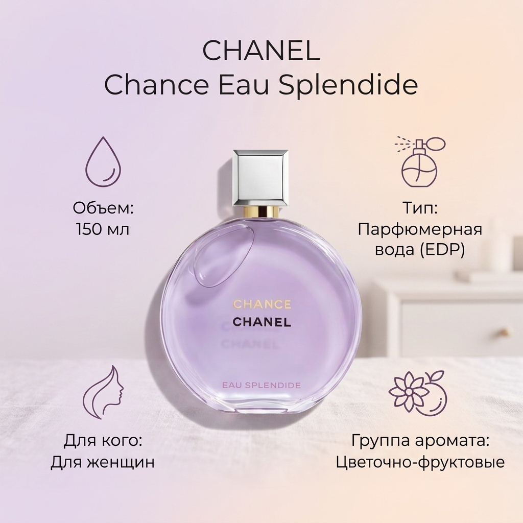 CHANEL Chance Eau Splendide парфюмерная вода EDP 150 мл, для женщин