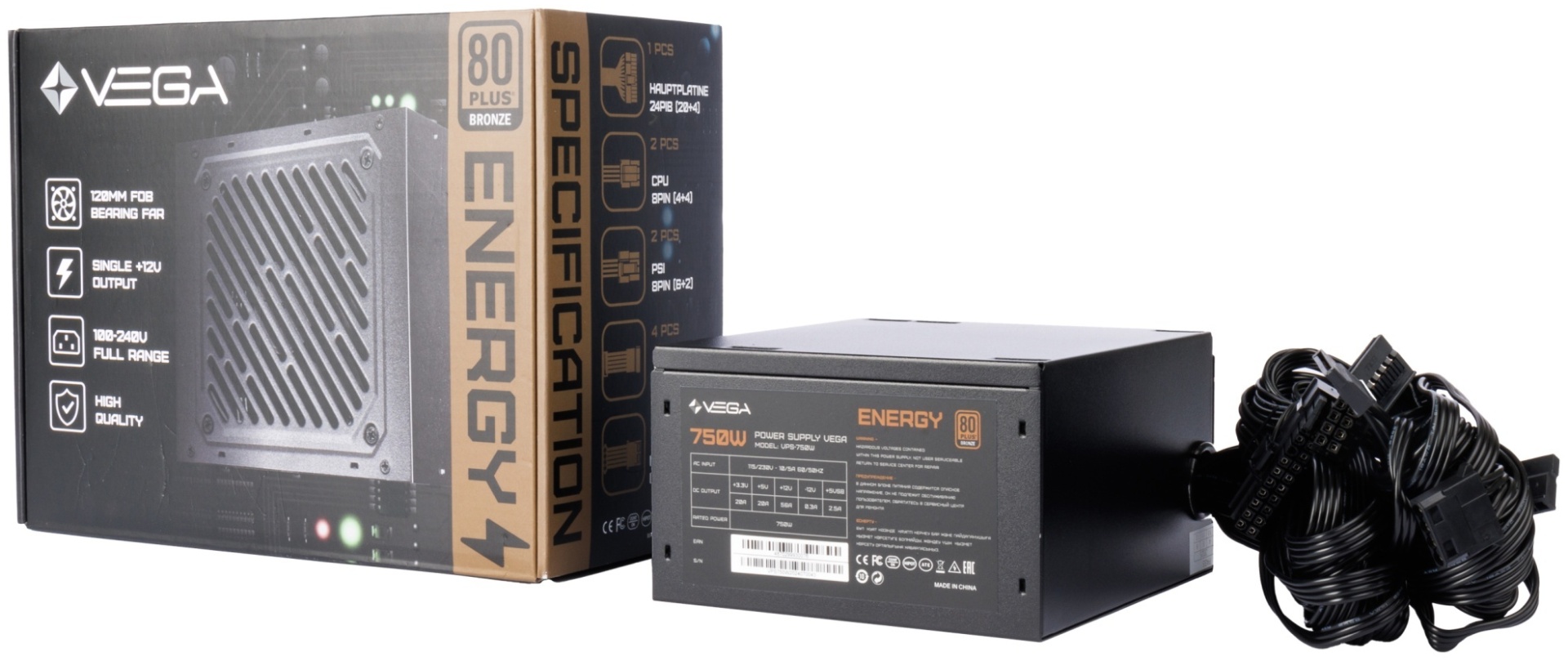 Блок питания VEGA ENERGY VPS-750W 750 Вт